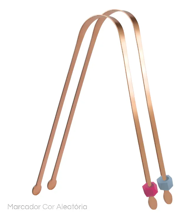 2x Raspador De Lingua Em Cobre Com Identificador Ayurveda