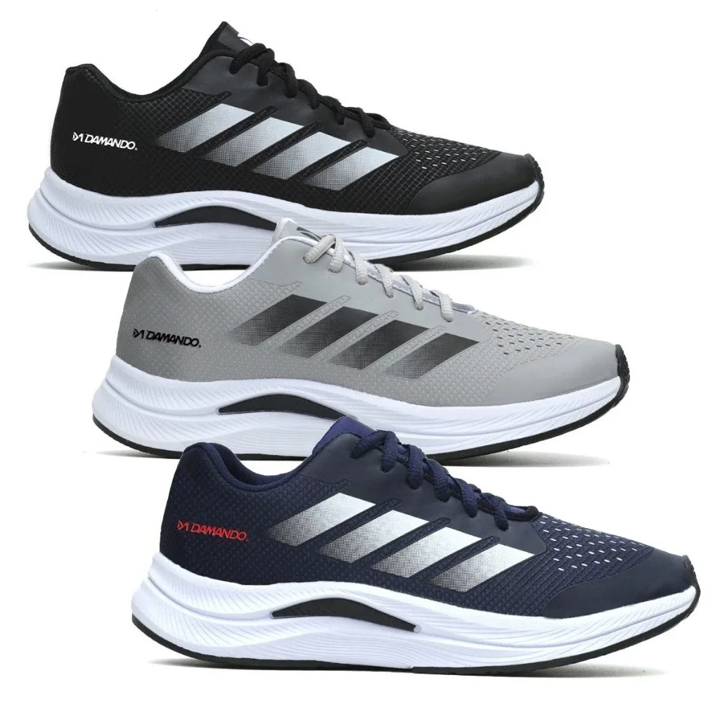 Kit 3 Pares de Tênis Masculino Leve (Crossfit/Caminhada/Corrida)