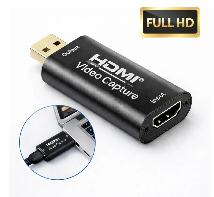 Placa De Captura Hdmi 4k Usb 1080p Full Hd Live Streaming Conversor Video Gamer Plug Play Dr Hank