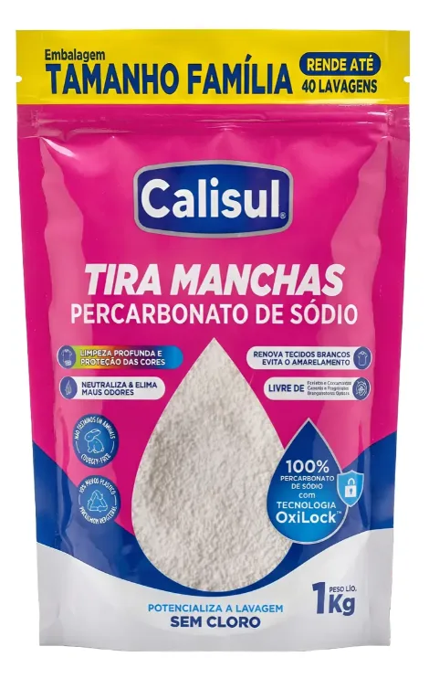 Tira Manchas Percarbonato Calisul Brancas E Coloridas - 1kg
