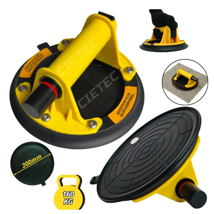 Ventosa Sucção Vácuo Desamassar Puxador Vidro Porcelanato Marmore Cietec