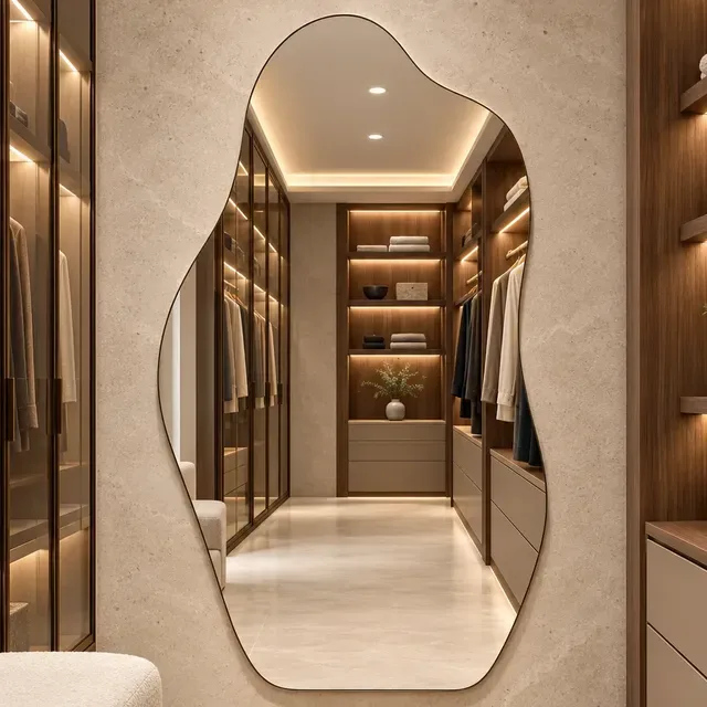 Espelho Rocco Corpo Inteiro Organico 90x40 Pinterest Grande Orgânico - Suporte - R$ 78,99